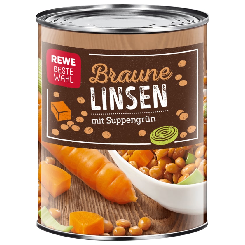 REWE Beste Wahl Linsen mit Suppengrün 530ml